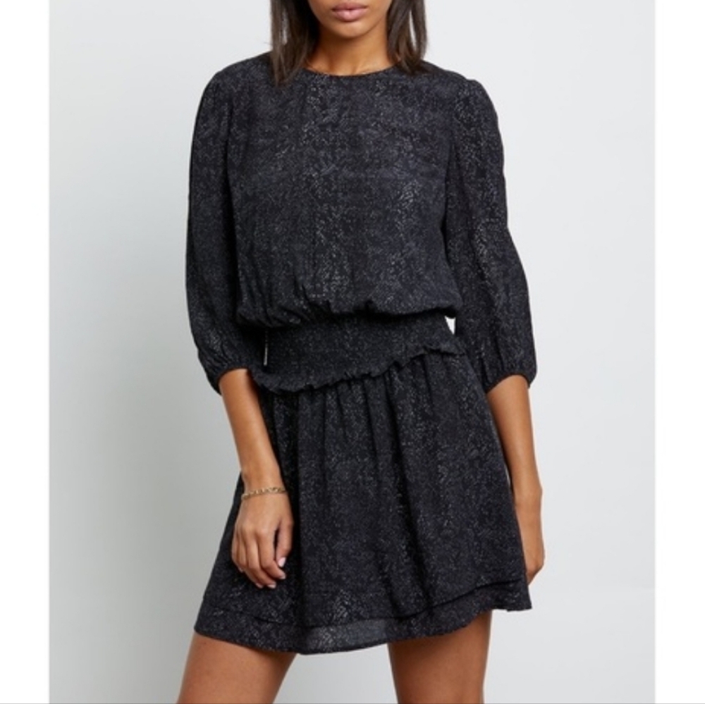 Rails Inez Mini Slate Python Mini Dress Size Larg… - image 8